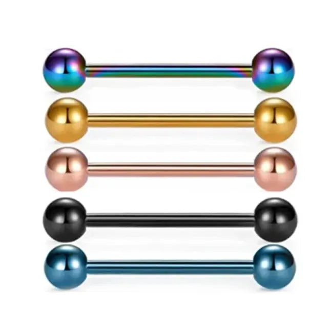 5PCS Acrylic Tongue Piercing Barbell Set Stainless Steel Glitter Tongue Rings Lot 14G Nipple Piercing Bar Bulk Piercing Langue Good Vibrations Adult Super Store