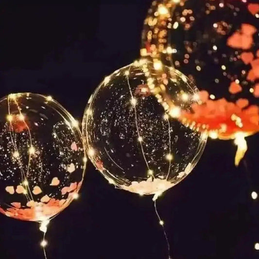 3set Transparent Led Balloons Light Up Balloons With Light Strap Bobo Balloons For Party Birthday Anniversary Wedding Decoration Good Vibrations