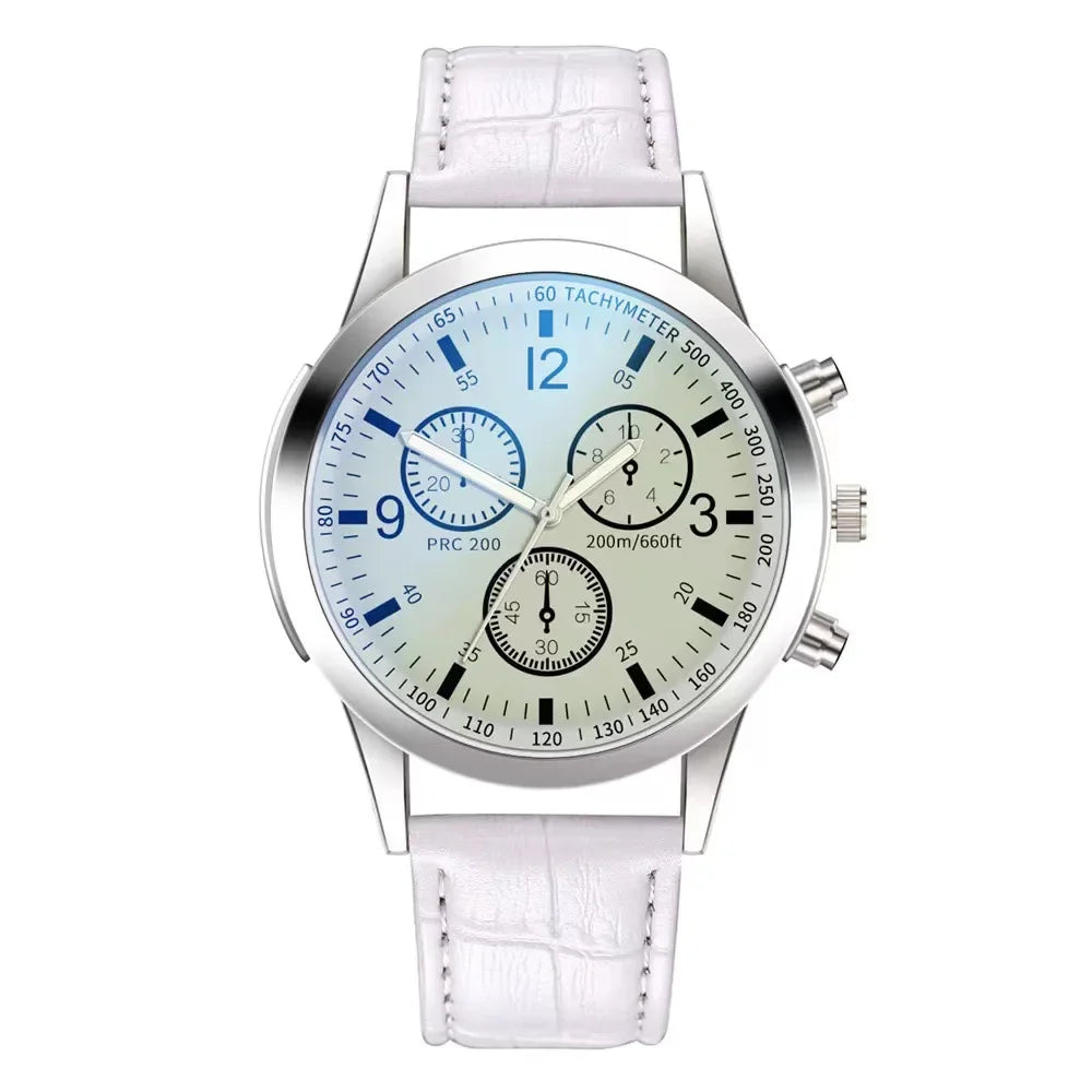 New Men Watches Luxury Band Round Watch Fashion Blu-ray Roman Watch for Man Relojes Para Hombre שעון ספורט Часы Мужские Наручные Good Vibrations