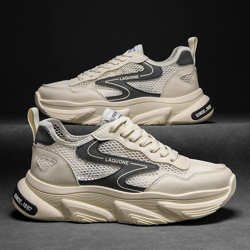 2025 Trendy Sneakers for Men Shoes Summer Outdoor Wear-Resistant Casual Sports Skateboard Shoes Fashion Breathable Shoes Good Vibrations