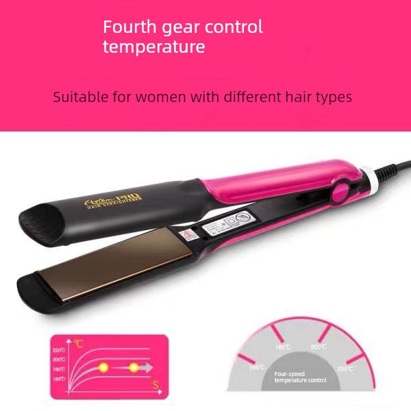 YATENG Ceramic Electric Hair Straightener Corn Stigma Wave Plate Hair Straightener Hair Curler Hair Curler and Straightener Dual-Use Inner Buckle Straightening Does Not Hurt Hair Good Vibrations