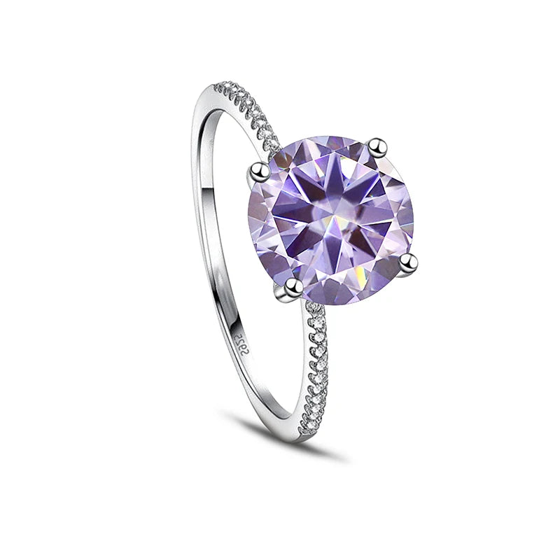 Gica Gema 3.0Ct Real Solid 925 Sterling Silver Ring Fashion Women Gift 5A Zircon Jewelry Brand Wedding Engagement Silver Rings Good Vibrations