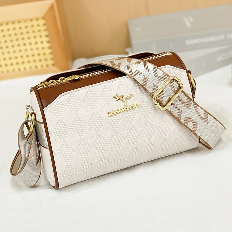 Luxury High Quality Women Messenger Bag Famous Designer Lady Shoulder Bags Fashionable Checkered Trendy Crossbody Bolsas Sac A Good Vibrations