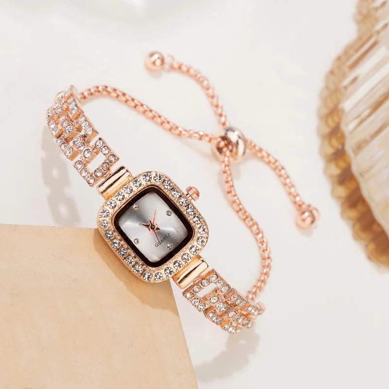 Elegant Quartz Wristwatches Luxury Bracelet Women's Watches Diamond Crystal Watch Часы Relogios Feminino Relojes Para Mujer Good Vibrations