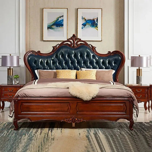 King Size Bedroom Bed European Aesthetic Storage Double Bed Modern Wood Camas De Matrimonio Dormitorio Luxury Furniture Good Vibrations