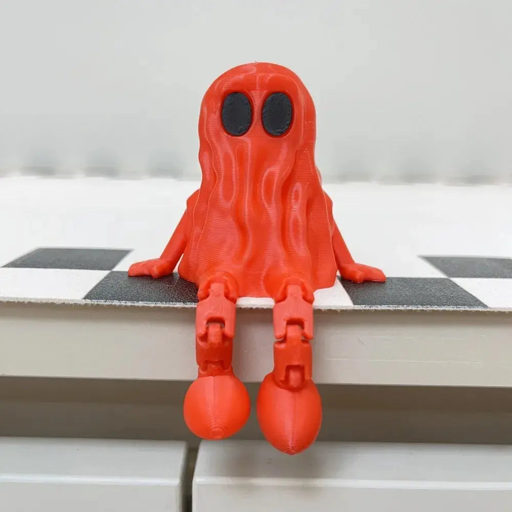 Cute Mini 3D Printed Ghost Ornament PLA Hand-Painted Ghost Fidget Toys Movable Joints Ghost Statue Halloween Party Decor Good Vibrations