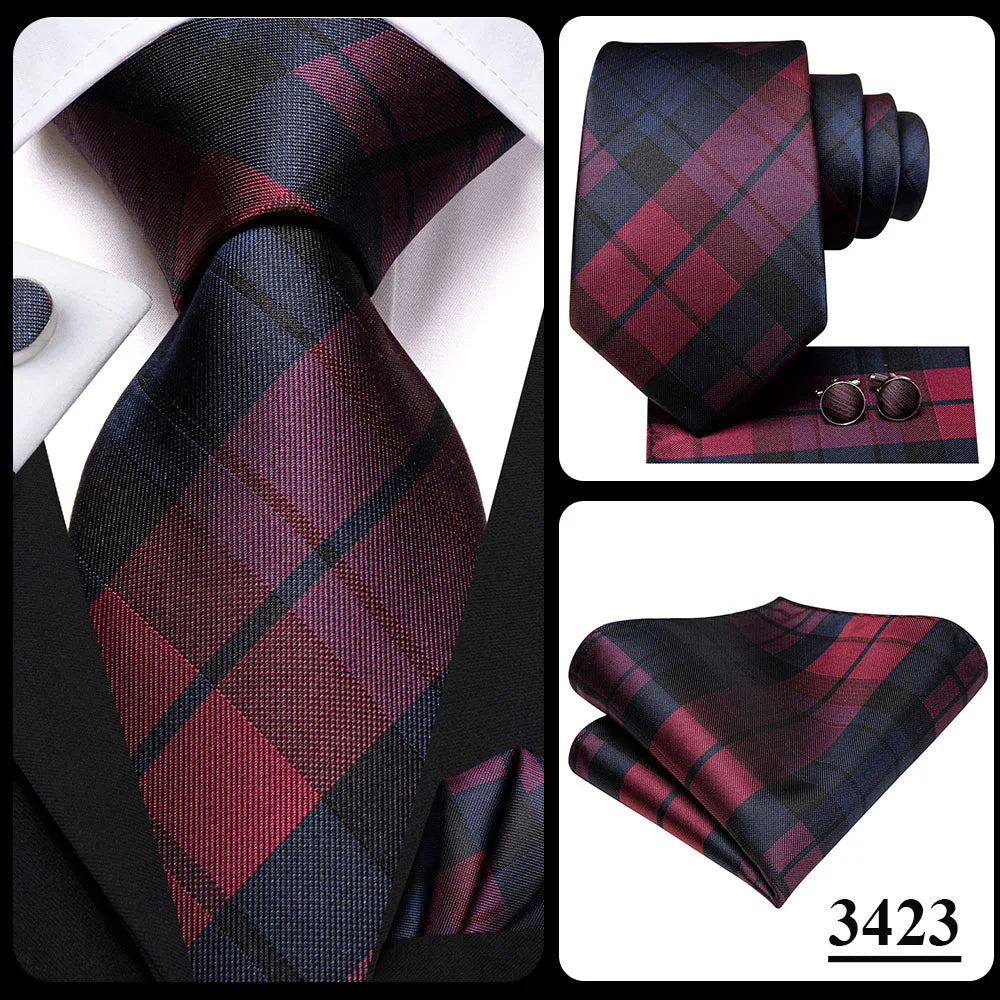 Hi-Tie Blue Business Solid 100% Silk Men's Tie NeckTie 8.5cm Ties for Men Formal Luxury Wedding High Quality Gravata Good Vibrations