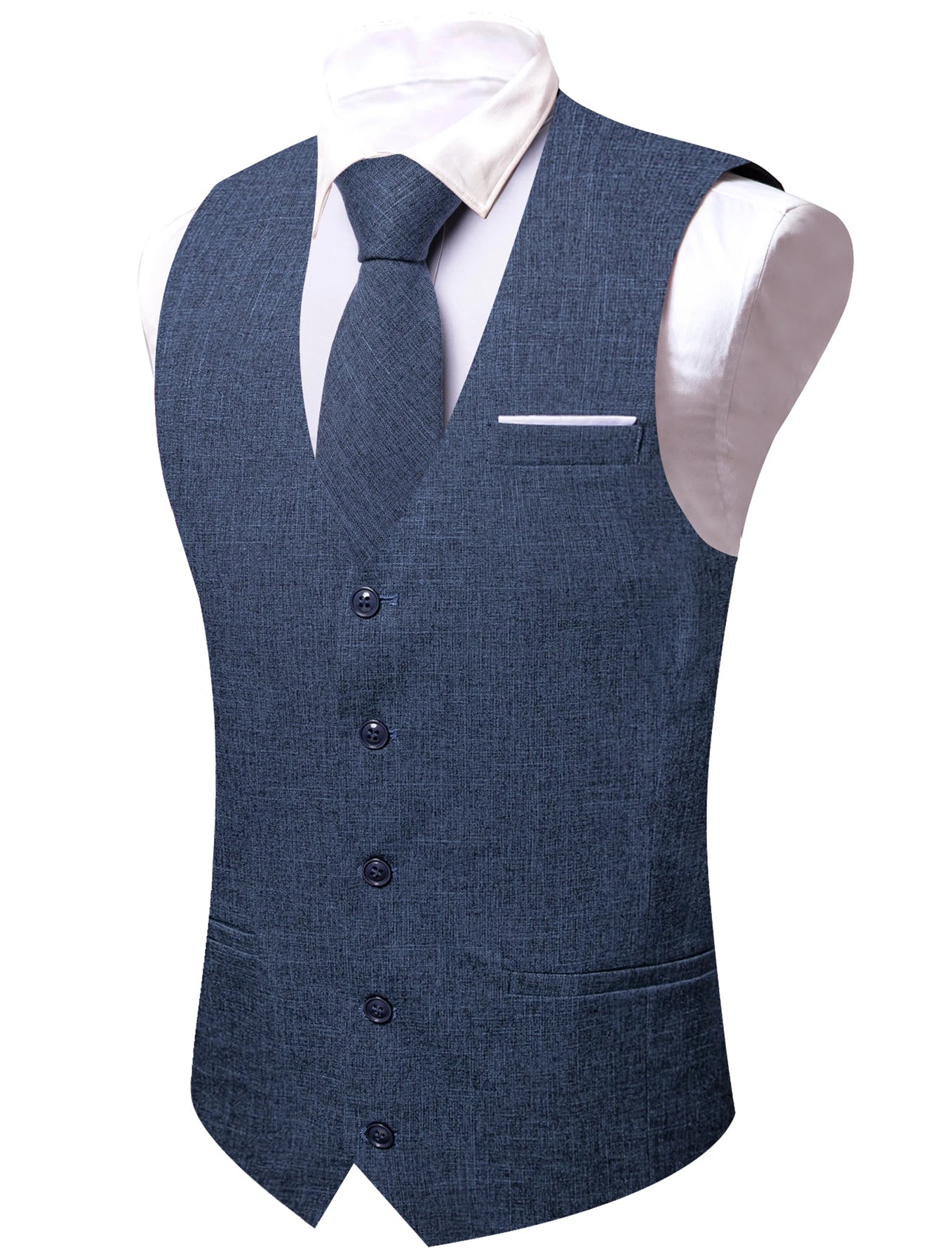 Men's Classic Solid Color Suit Vest and Necktie Matching Set | Wedding Groom & Groomsmen Attire Good Vibrations
