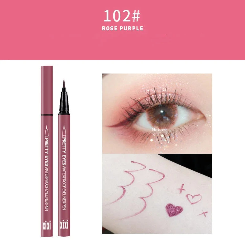 Professional Fast Dry Smooth Waterproof Eyeliner Pencils Eyes Brown Black Color Pigments Liquid Eye Liner Pen Make Up Tools Good Vibrations