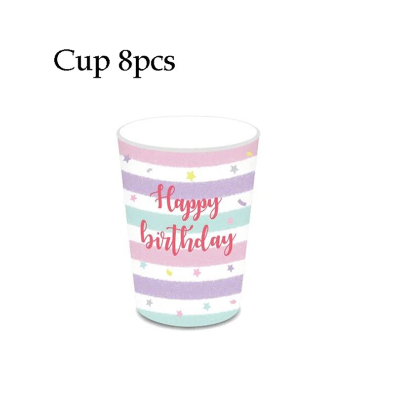 Ice Cream Theme Party Disposable Paper Tableware Set Plate Cup Napkin For Birthday Party Wedding Baby Shower Decoration Supplies Good Vibrations