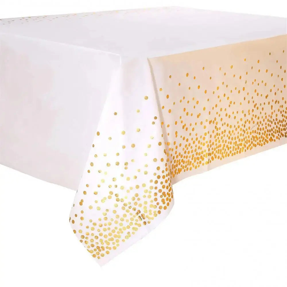 Disposable tablecloth pink blue rose gold gold small dot tablecloth birthday party decoration supplies wedding event layout Good Vibrations