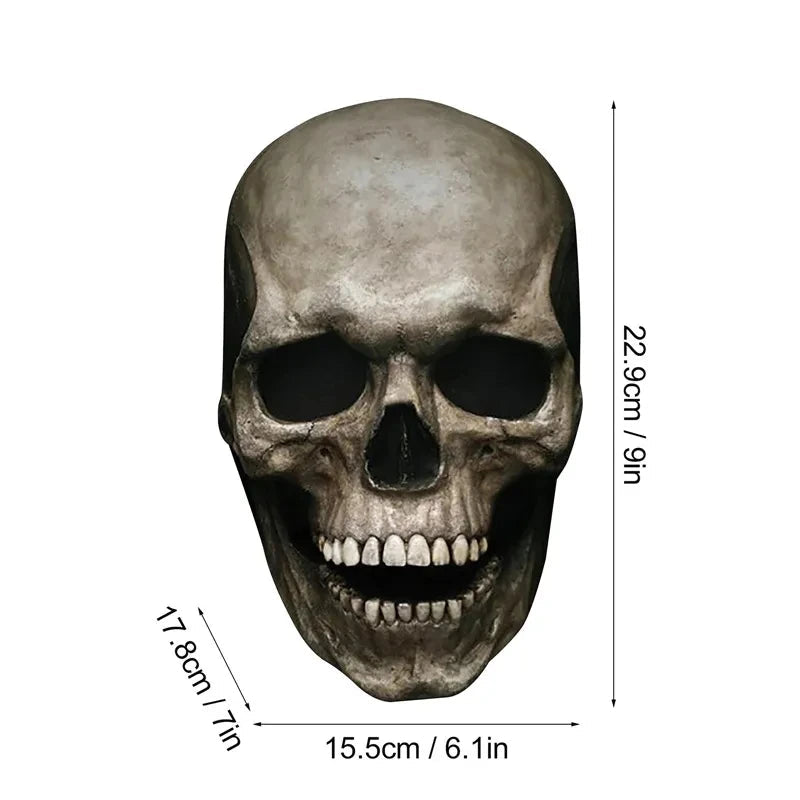 Halloween Mask Movable Jaw Full Head Skull Mask Halloween Decoration Horror Scary Mask Cosplay Party Decor Skull Helmet 2023 Good Vibrations