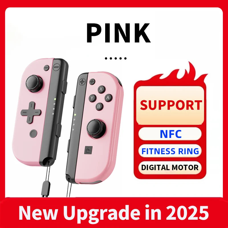 Wireless Switch Joypads, Switch Controller Compatible with Switch/OLED/Lite,Joy Pads for Switch Support NFC FITNESS RING Good Vibrations