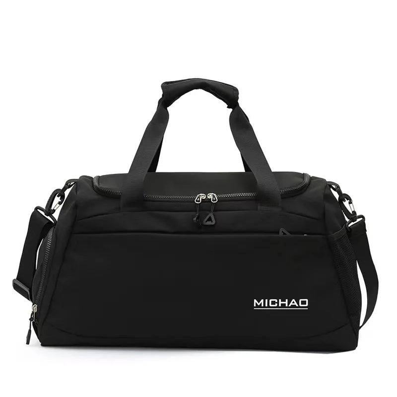 Multi Functional Sports Duffle Bag Large Capacity Gym Yoga Travel Bag for Fitness Workout Weekend Trips Good Vibrations