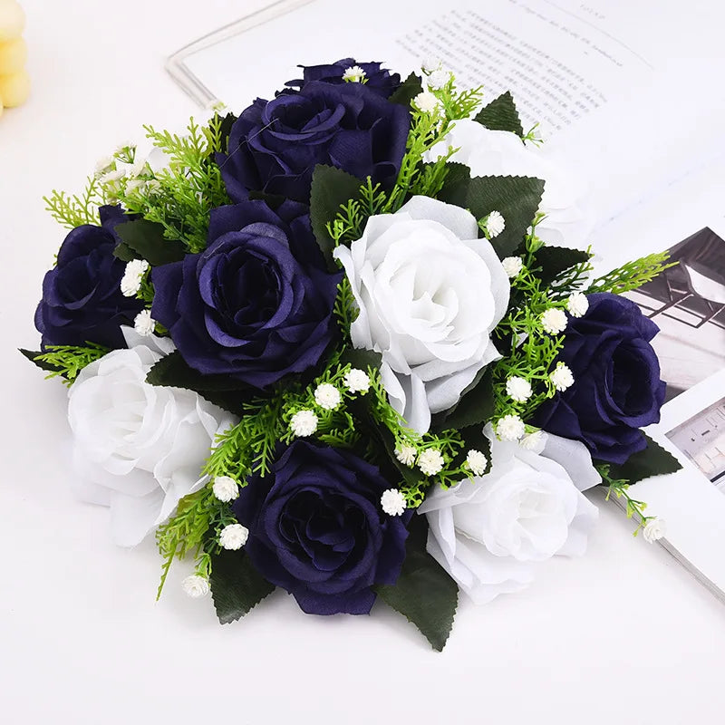 28cm Rose Artificial Flower Balls Wedding Roman Column Road Guide Decorations Birthday Party Beautiful Centerpieces Bouquet Good Vibrations