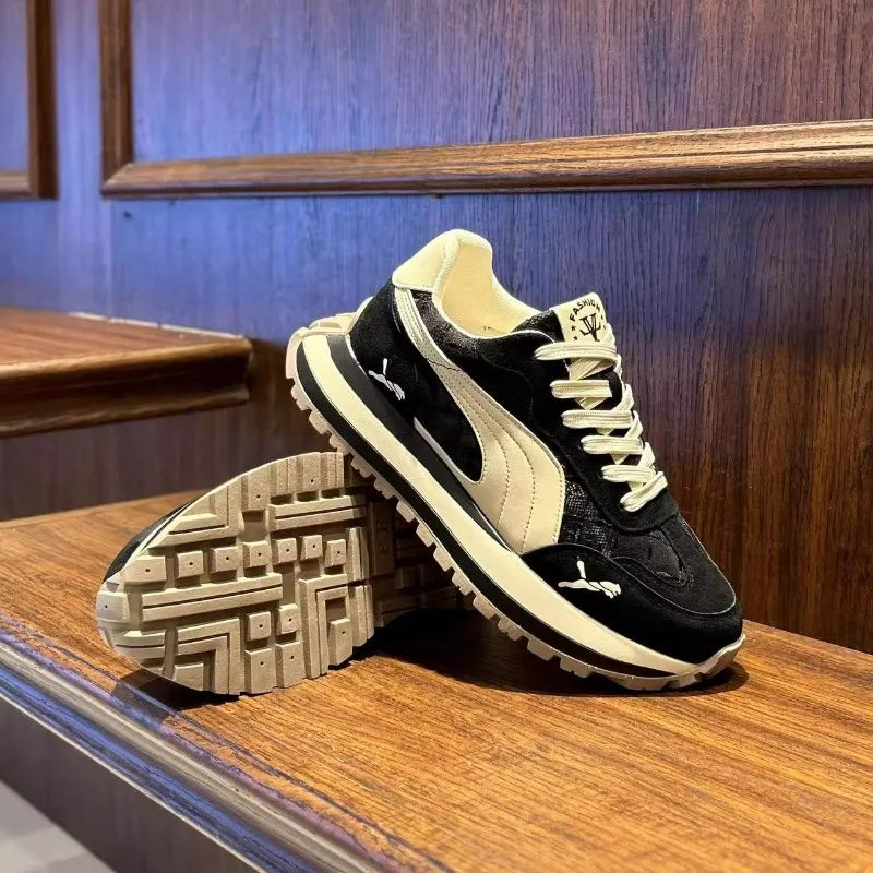 Casual Shoes Men's Sports Shoes Summer Casual Thick Soled Men's Shoes Soft and Comfortable Non-slip Outdoor Fashion Board Shoes Good Vibrations