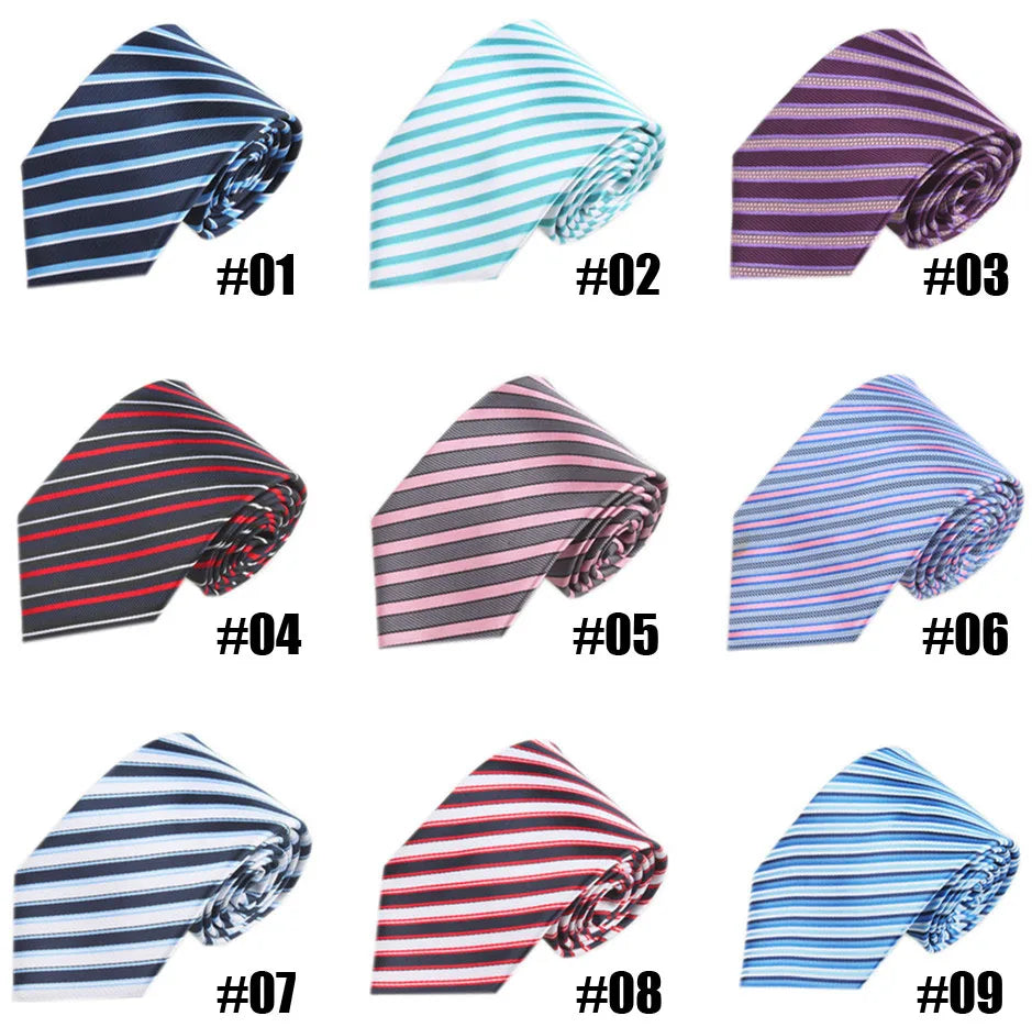 Fashion Ties for Men Women 8cm 3.15'' Business Wedding Accessories Silk Tie Mens Black Blue Gray White Pink Red Necktie Good Vibrations