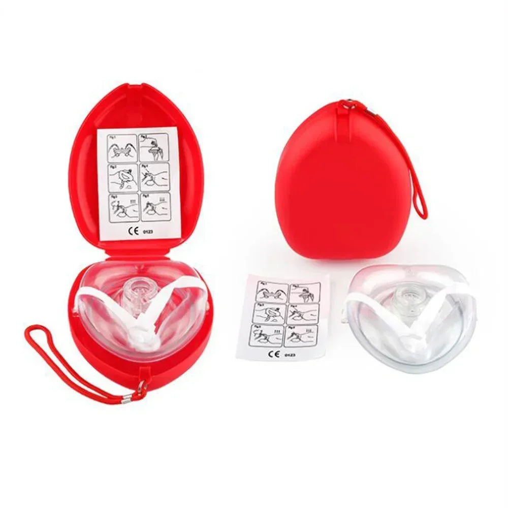 1Set Car Rescue CPR Mask Emergency First Aid Masks Resuscitator One-Way Valve CPR Face Sheild Survival Mask Outdoor Survival Kit Good Vibrations