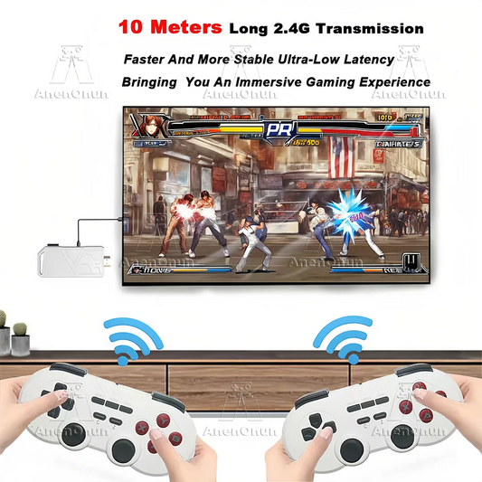 Newest 41000+ Games 4K Video Game Console Emuelec 9 Emulator Family Entertainment Retro Arcade TV Game Stick with 2 Controllers Good Vibrations