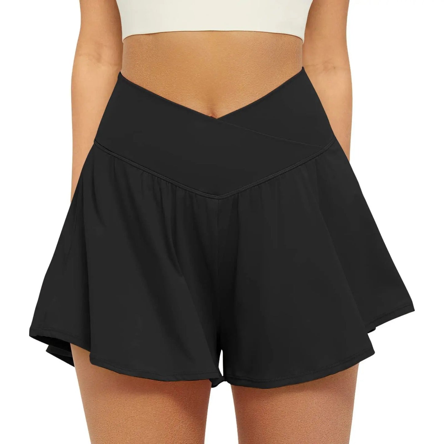 2025 Golf Skirt Women High Waist V Summer Running Outdoors Tennis Sport pants Pockets Fitness Casual short academia feminina Good Vibrations
