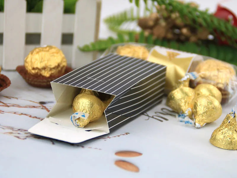 Wedding Gift Bag Bride and Groom Candy Box DIY with Ribbon Wedding Decorations Souvenir Party Supplies Good Vibrations