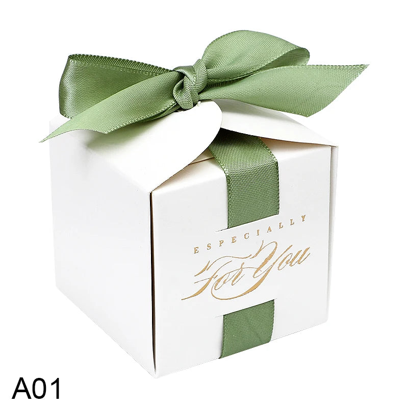 10Pcs Wedding Favors Gifts Box Souvenirs Gifts Boxes With Ribbon Candy Box Christening Baby Shower Birthday Event Party Supplies Good Vibrations