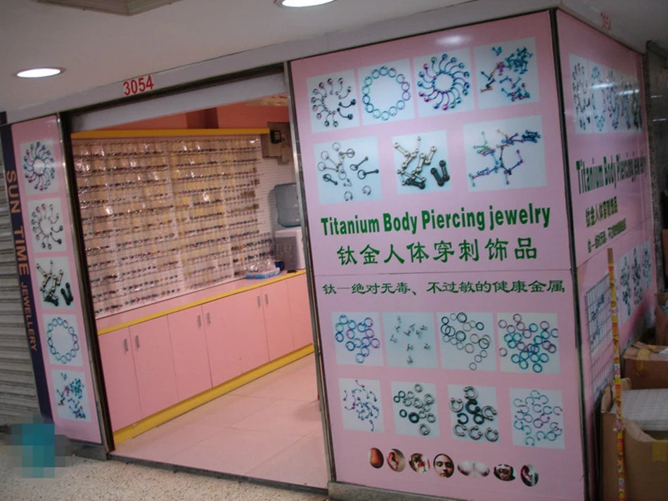 2pcs 14G Titanium Barbell Sweet Cute Cherry Shaped Zircon Breast Ring For Women Body Piercing Sexy Nipple Ring Jewelry Ornament Good Vibrations Adult Super Store