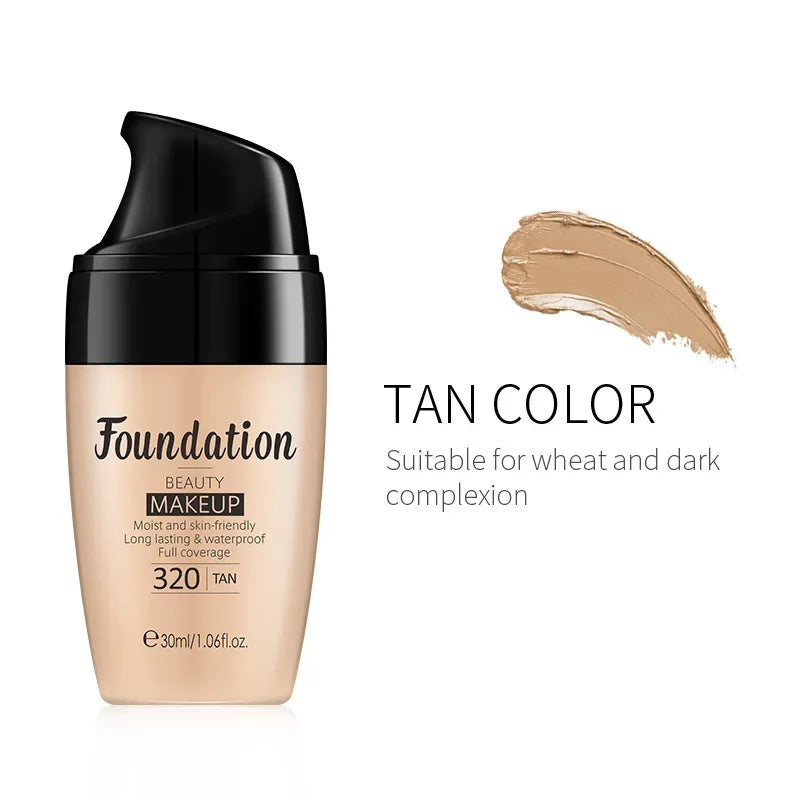 LAIKOU Liquid Foundation Moisturizing Long Lasting Face Comestics Natural Brighten Face Base Tone Make Up 30ml Good Vibrations