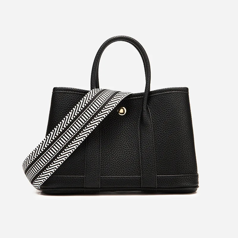 Elegant Ladies Leather Tote Bag Luxury Brand Women's Crossbody Shoulder Bag Fashionable Designer Inspired Handbags Good Vibrations