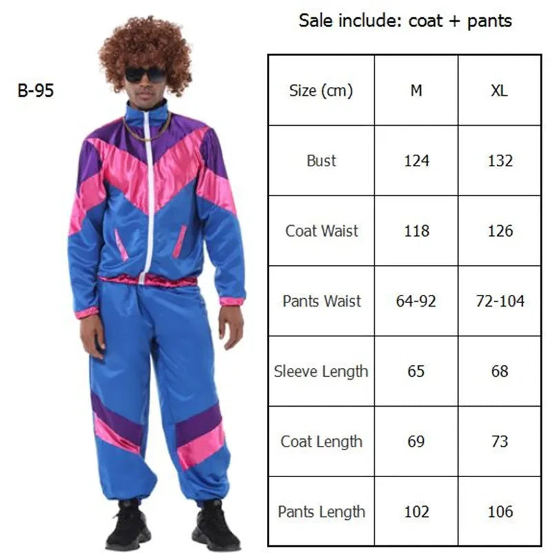 Couples Hippie Costumes for Women Male Vintage 70s 80s Rock Disco Cosplay Outfits Carnival Halloween Party Fantasia Dress Up Good Vibrations