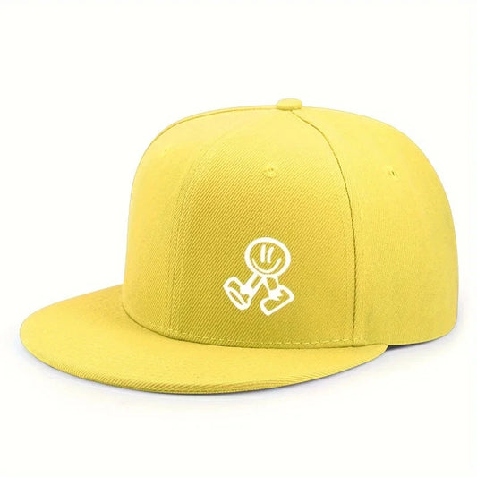 Hats for women in spring and summer, outdoor flat brimmed hats for men, hardtop breathable wide brimmed hip-hop hats, American s Good Vibrations