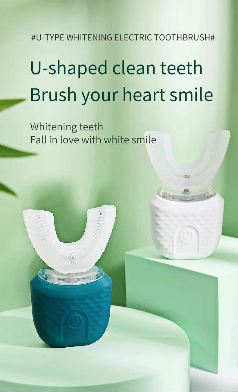 Electric Toothbrush for Adult Automatic USB Charge U-Shaped Toothbrush 360 Degrees Intelligent Rechargeable Toothbrus Good Vibrations