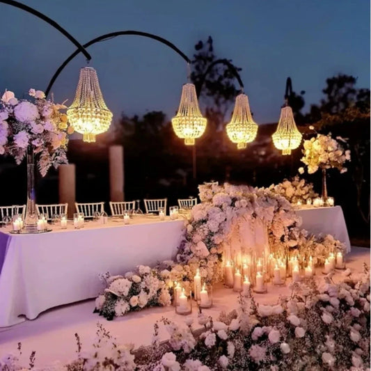 12 pcs Wedding Props Luxury Party Events Stage Decorative Lights Chandelier Centerpiece Wedding Decor backdrop wedding Good Vibrations