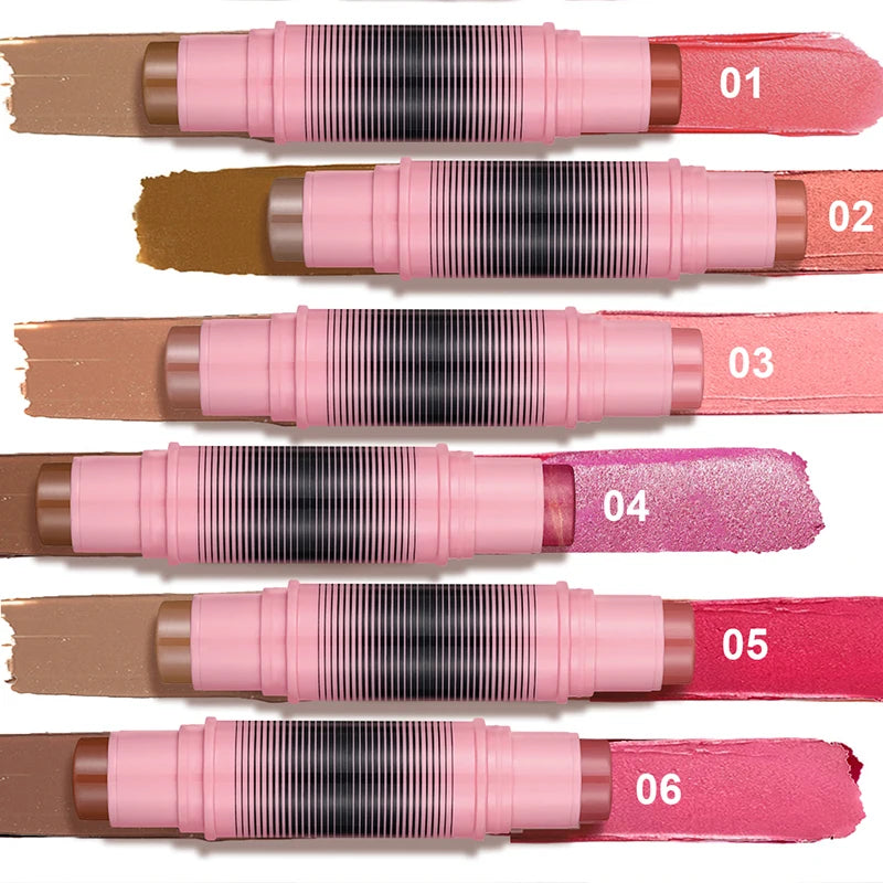 Blush and contour multi-purpose stick. Simplify your daily makeup routine. Each duo of powder blushes will enhance your look Good Vibrations