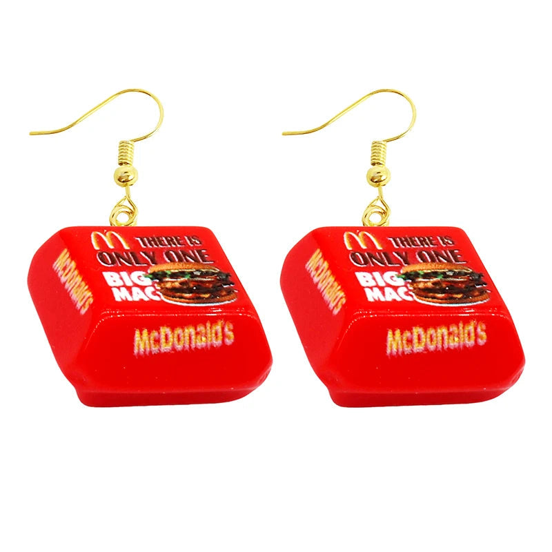 Earrings For Women Girls Cute Foods Hamburg Pizza Chicken Leg Candy Bottle Handmade Candy Kids Funny Resin Good Vibrations Adult Super Store