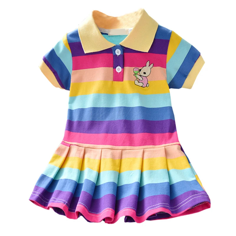 New Girl Dress Children Dresses Kids Clothes Fashion toddler Baby Clothing Spring Summer Gilrs Dress Good Vibrations