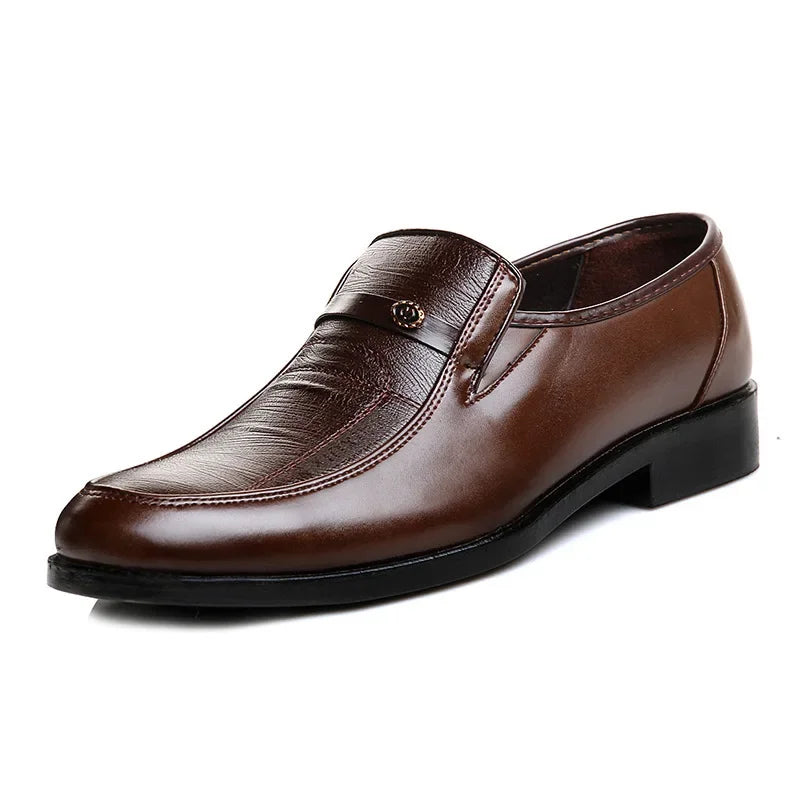 Casual Loafers for Men Round Toe Mens Formal Shoes Business Handmade Slip-On Mens Flat Shoes Mocasines Zapatos De Hombre Good Vibrations