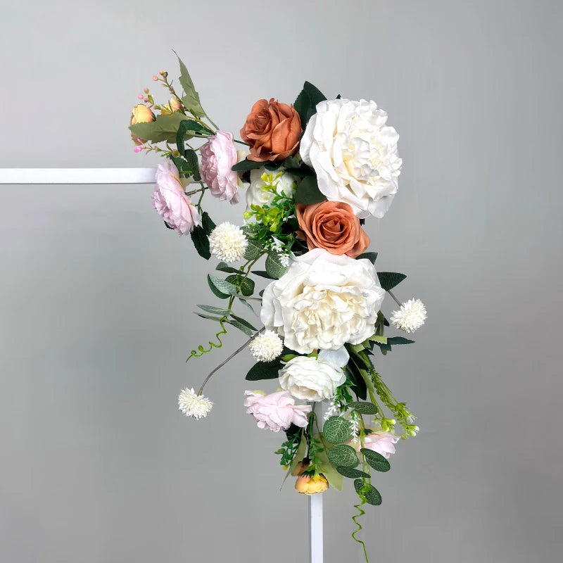 Artificial Flowers For Wedding Decoration Welcome Sign Decor Flower Guid Sign Wedding Props Floral Arrangement Flower Row Good Vibrations