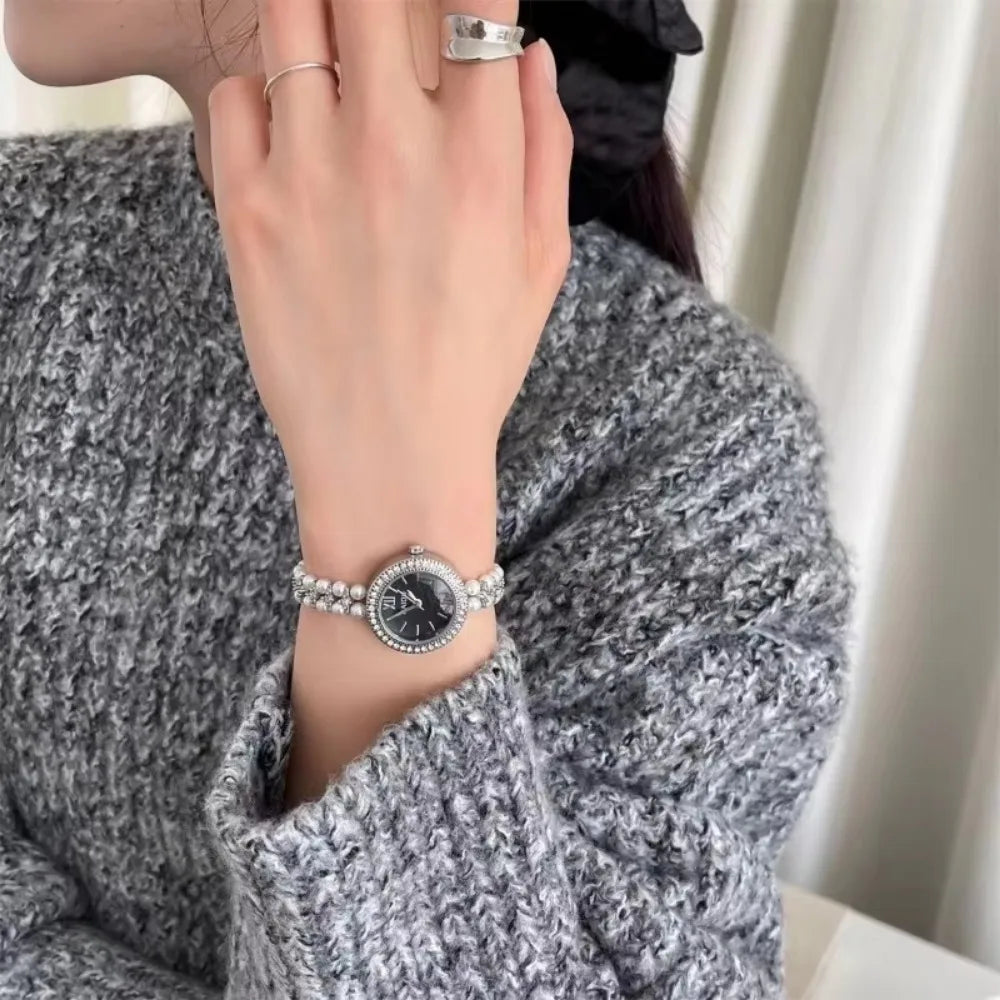 Pearl Studded Strap Women Watch Luxury Ladies Gift Bracelet Watch Fashion Quartz Wristwatches Dropshipping Relojes Para Mujer Good Vibrations