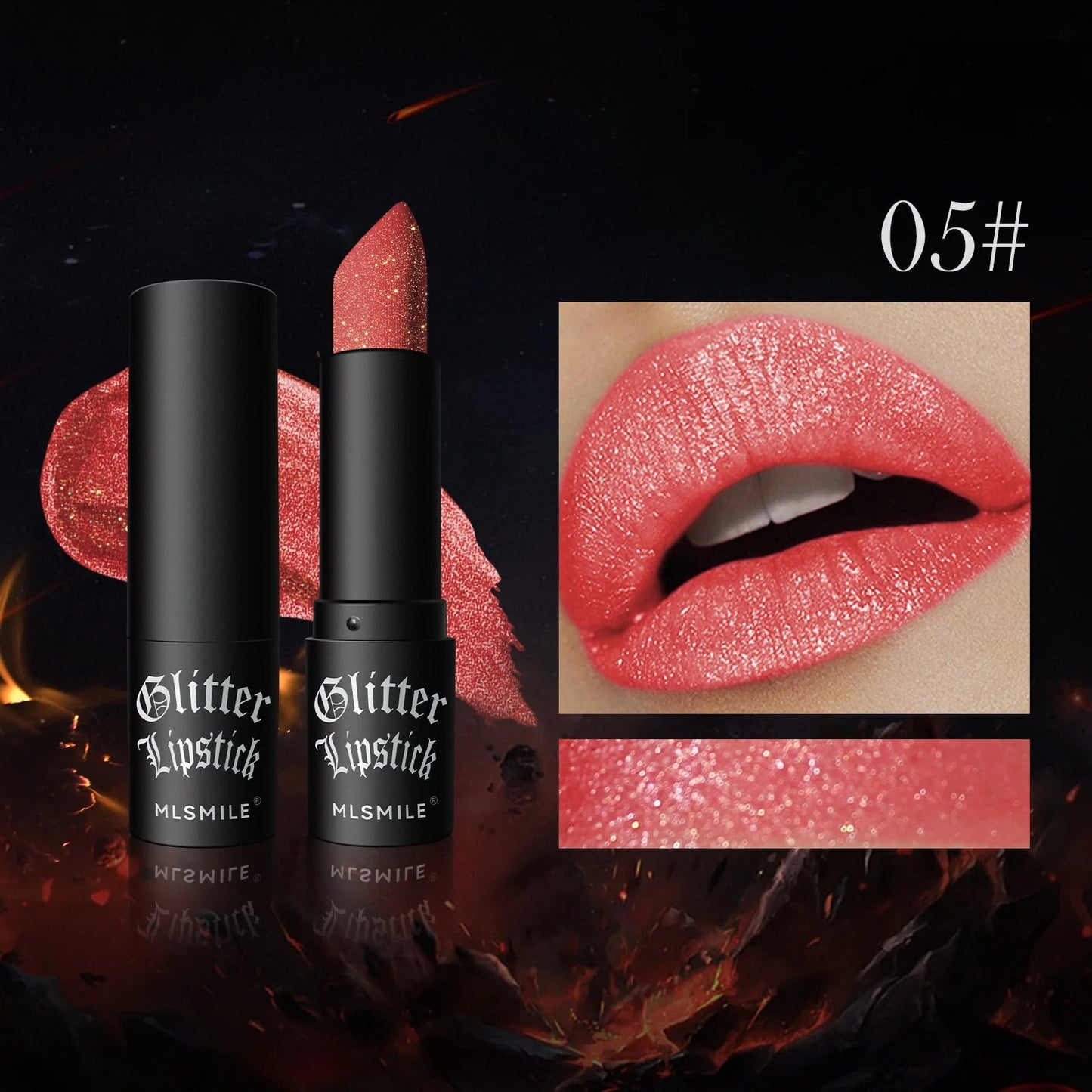 Waterproof Glitter Lipsticks Punk Style Nude Matte Not Fading Pearlescent Sexy Red Pink Velvet Lipsticks Lips Makeup Cosmetic Good Vibrations