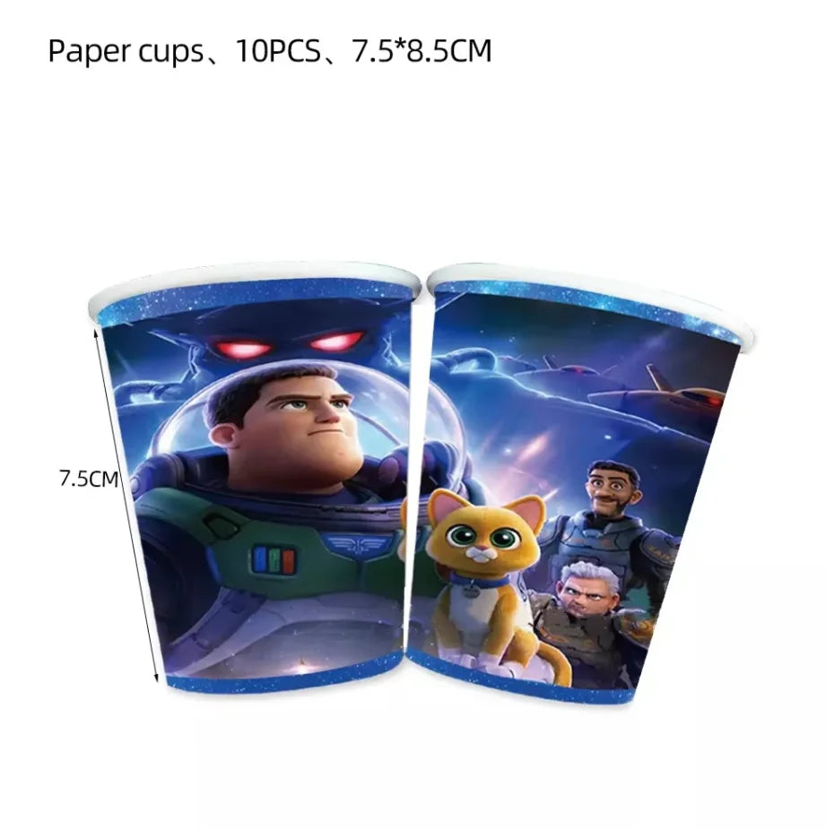 7/9 inch Toy Story Party Plates Birthday Decor Tableware Buzz Lightyear Paper Dish Cups Baby Shower Kids Favors Party Supplies Good Vibrations