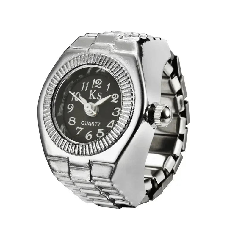 Fashion Rings Finger Watches for Women Men 2025 Fashion Party Quartz Watches Unisex Couple Rings Jewelry Gifts Good Vibrations