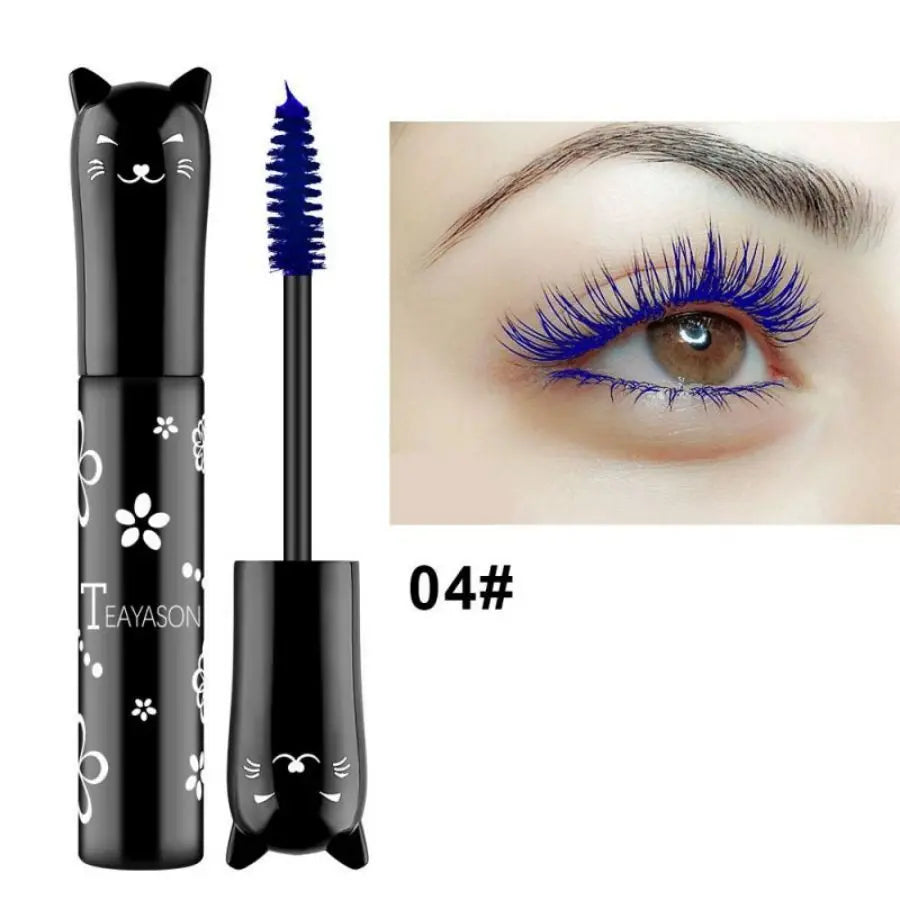 6-Colorful Mascara with Large Brush Head, Easy to Color, Non-Clumping, Non-Fading Mascara, White Purple, Sapphire Blue, Silver Coffee, Not Easy to Smudge, Mascara, Eyebrow Cream Good Vibrations