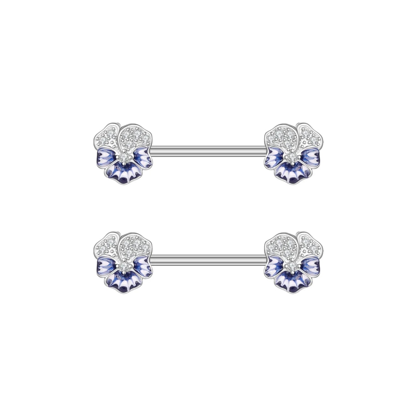 2pcs Steel Bear Dangled Zircon Nipple Piercing Sexy Breast Cover for Women Fashion Starfish Heart Shield Bar Barbell Nipple Ring Good Vibrations Adult Super Store