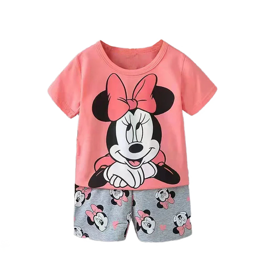 girls clothes set Short Sleeve 2pcs Tshirt+Short 1 2 3 Years Old Summer New Clothing Girls Casual Loose Thin clothes Good Vibrations