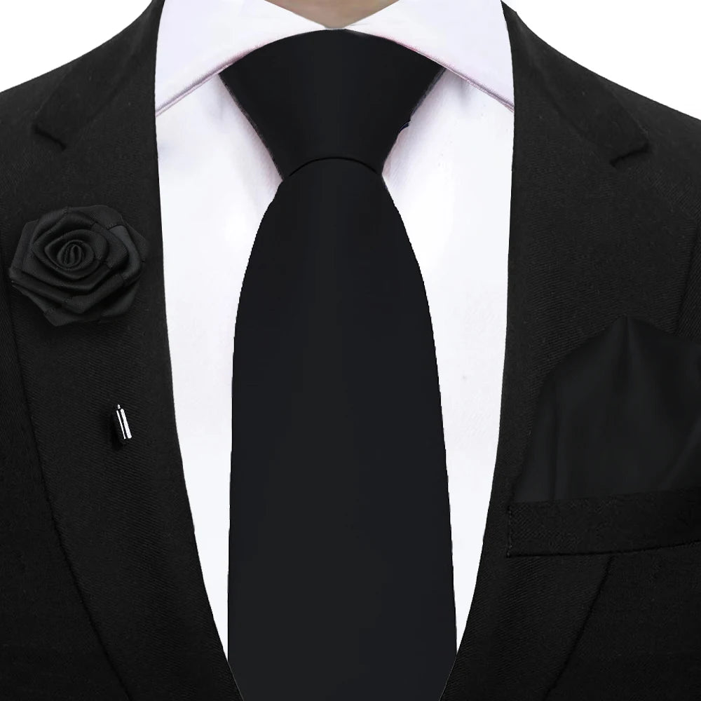 Mens Ties Set Sage Green Pink Grey Brown NeckTie Pocket Square Brooch Wedding Tie Suit Accessories Fit Group Holiday Party