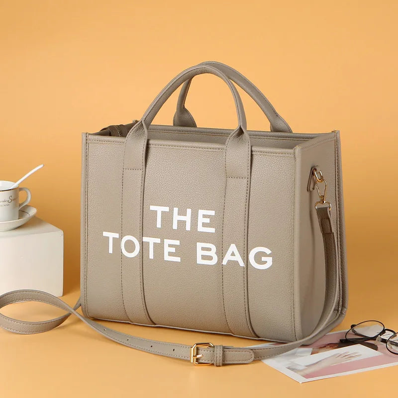 Designer Women's Tote Bag PU Leather Shopper Purses Solid Color Outdoor Leisure Large -Capacity Letter Shoulder Bag Women Clutch Good Vibrations