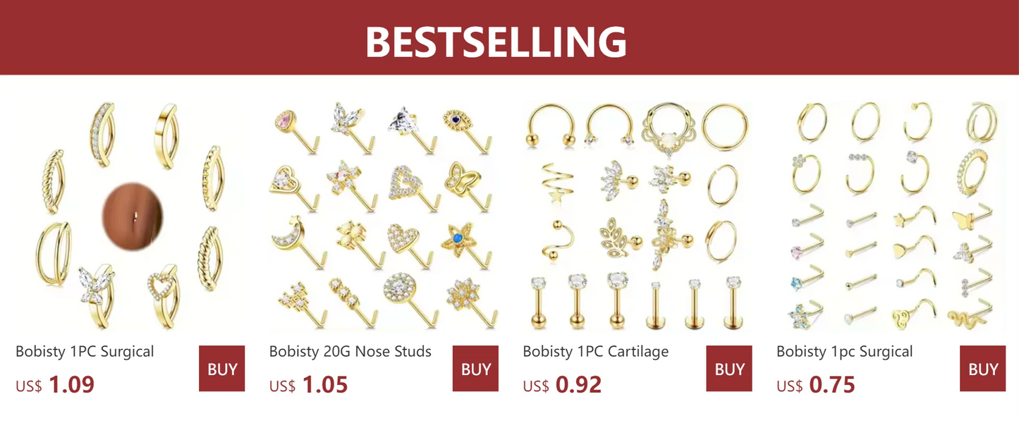 Bobisty Navel Rings Surgical Stainless Steel Belly Button Rings for Women Girls Body Piercing with Gold Plated Brass Flower Good Vibrations Adult Super Store