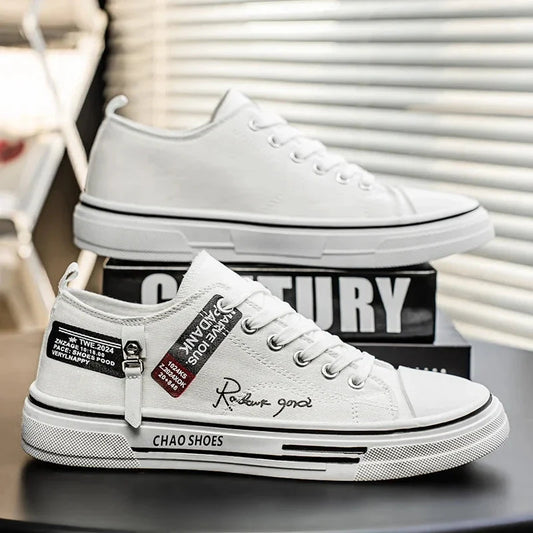 Fashion Outdoor High Quality Sneakers Comfortable Low-Top Men Tennis Shoes Men's Canvas Shoes Summer Breathable Men Casual Shoes Good Vibrations