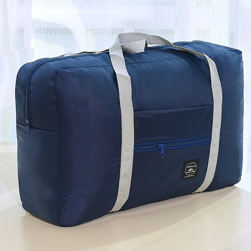 1 set of foldable large capacity travel luggage bag, expandable fitness bag, sports carry on, weekend luggage check-in, luggage Good Vibrations